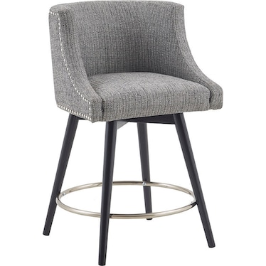 Alma Swivel Counter-Height Stool - Gray