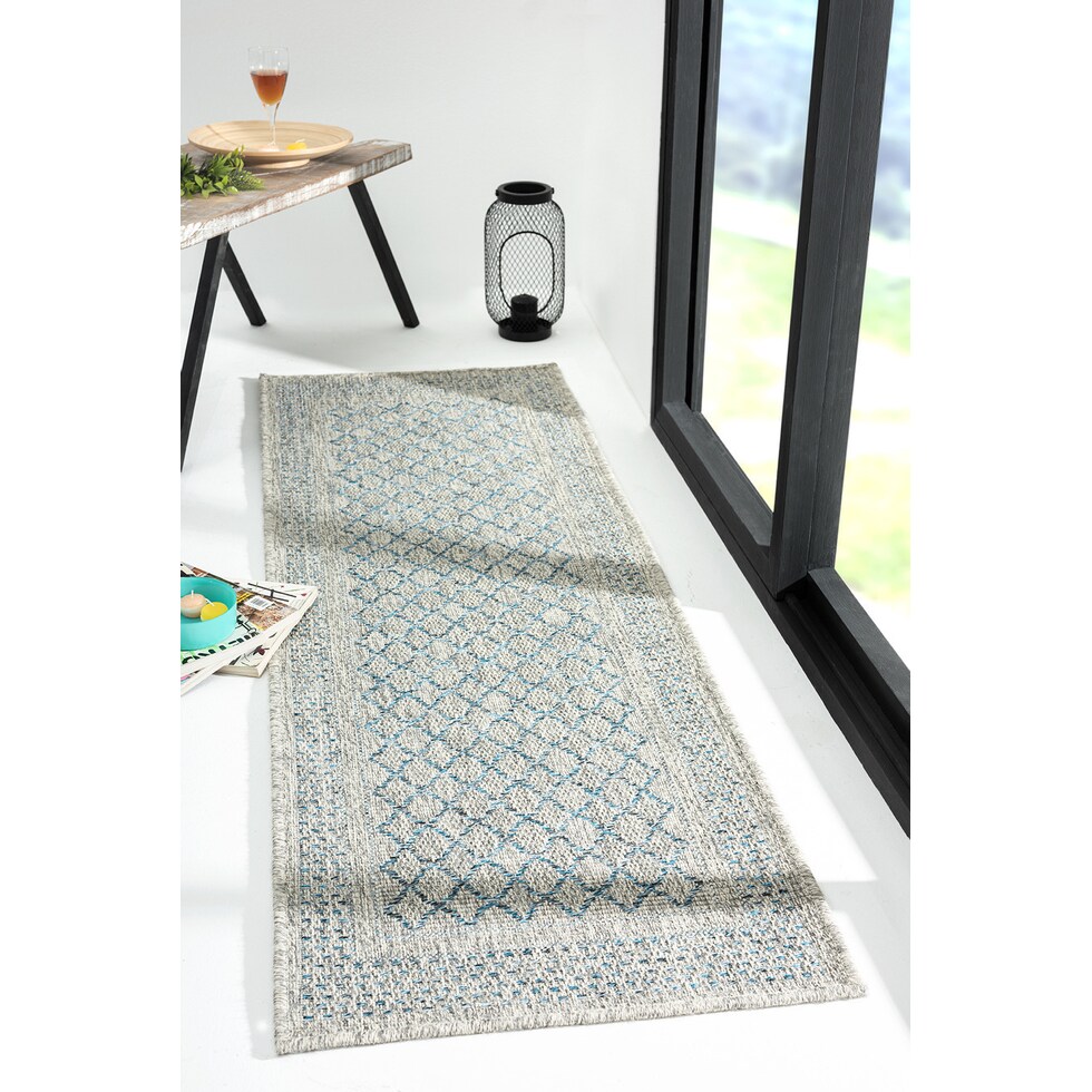almeria blue outdoor area rug   