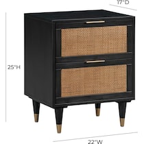 almos black nightstand   