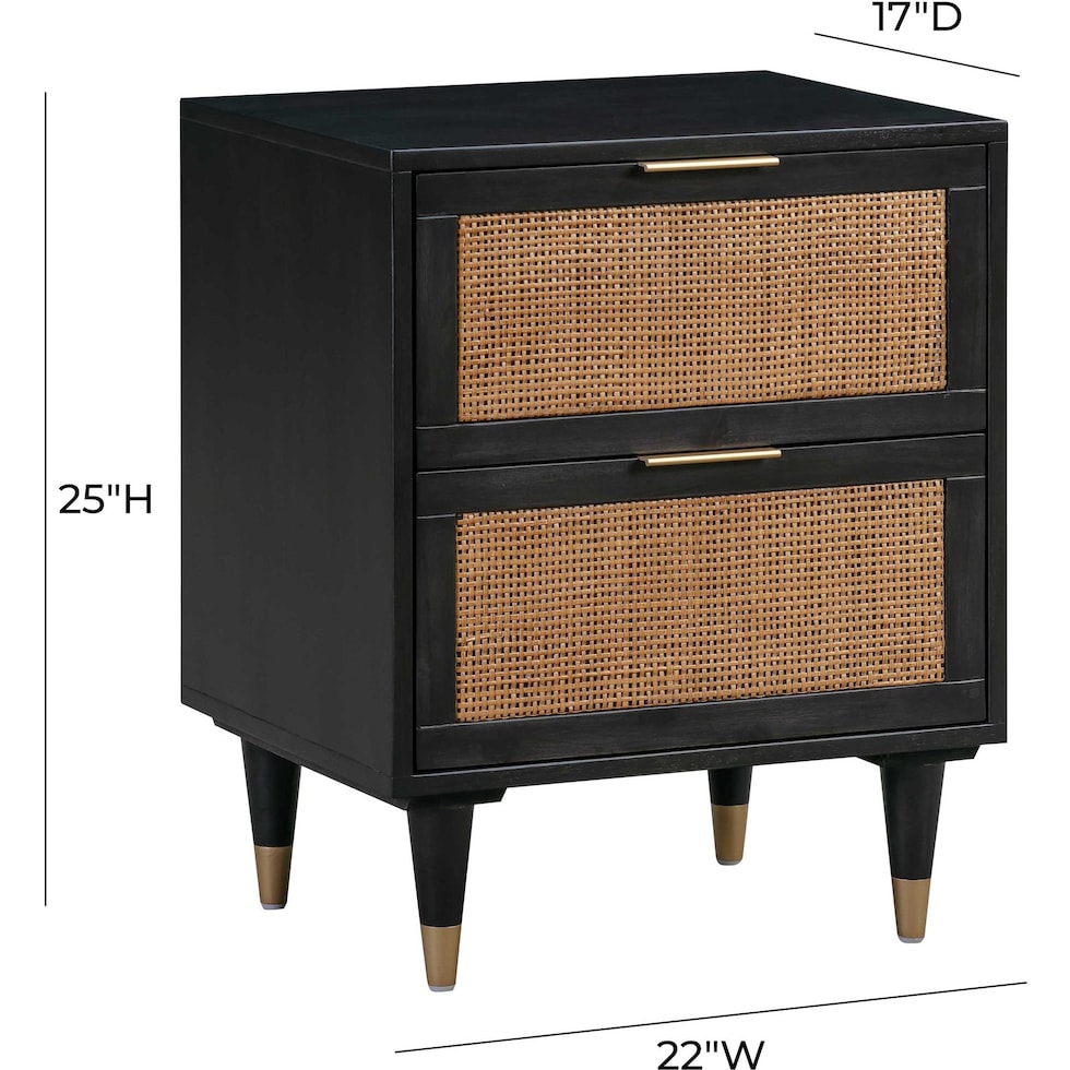 almos black nightstand   