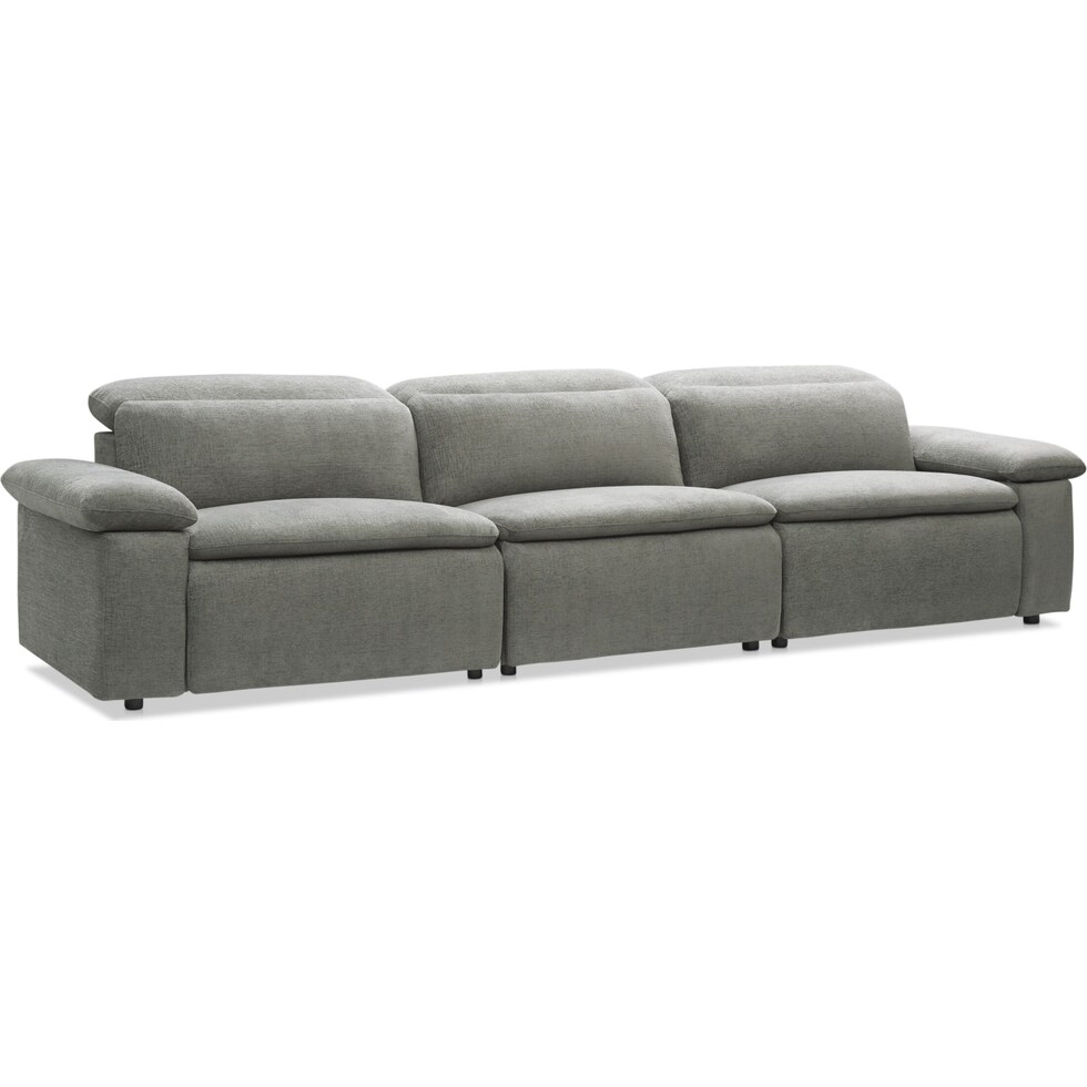 aloft gray power reclining sofa   