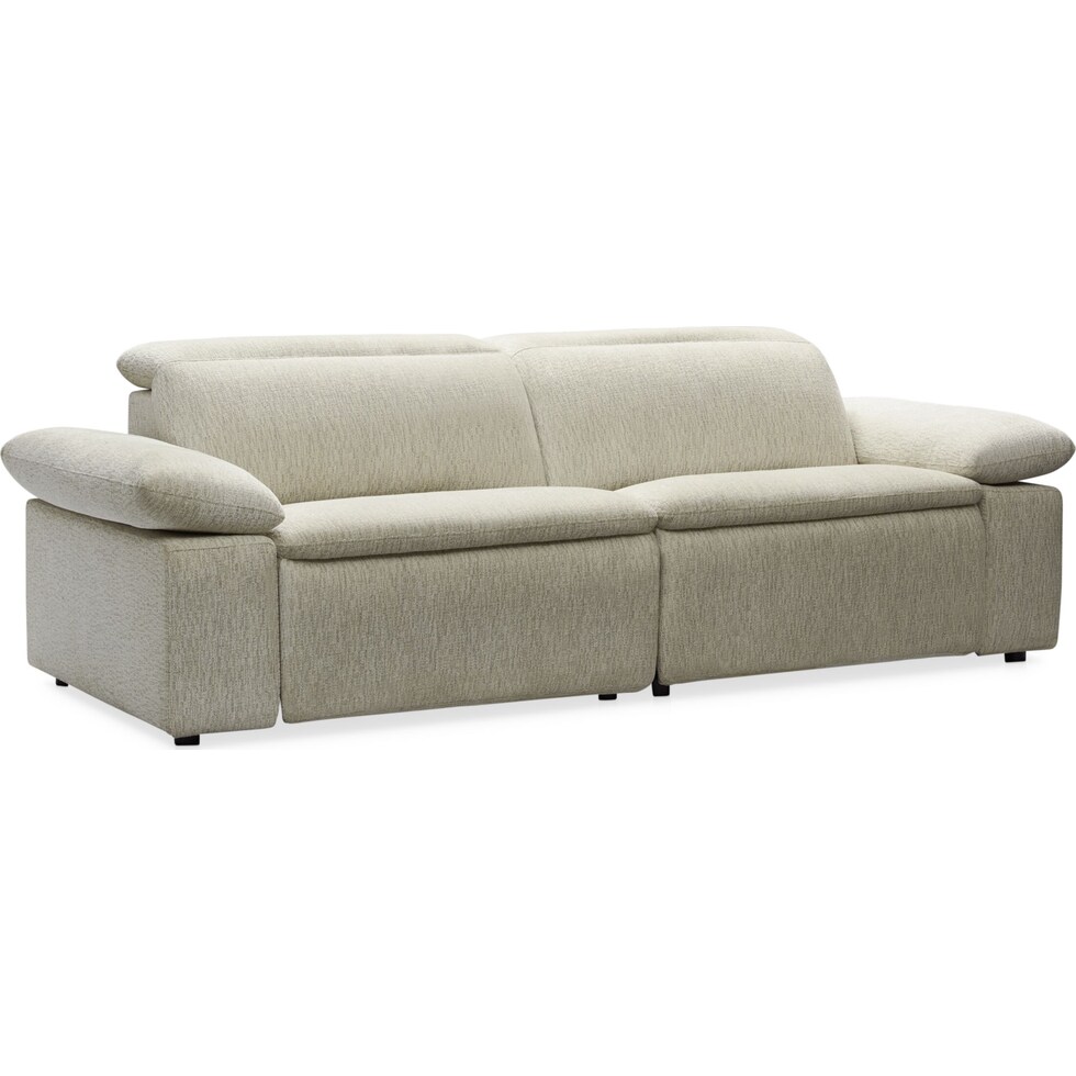 aloft white power reclining sofa   