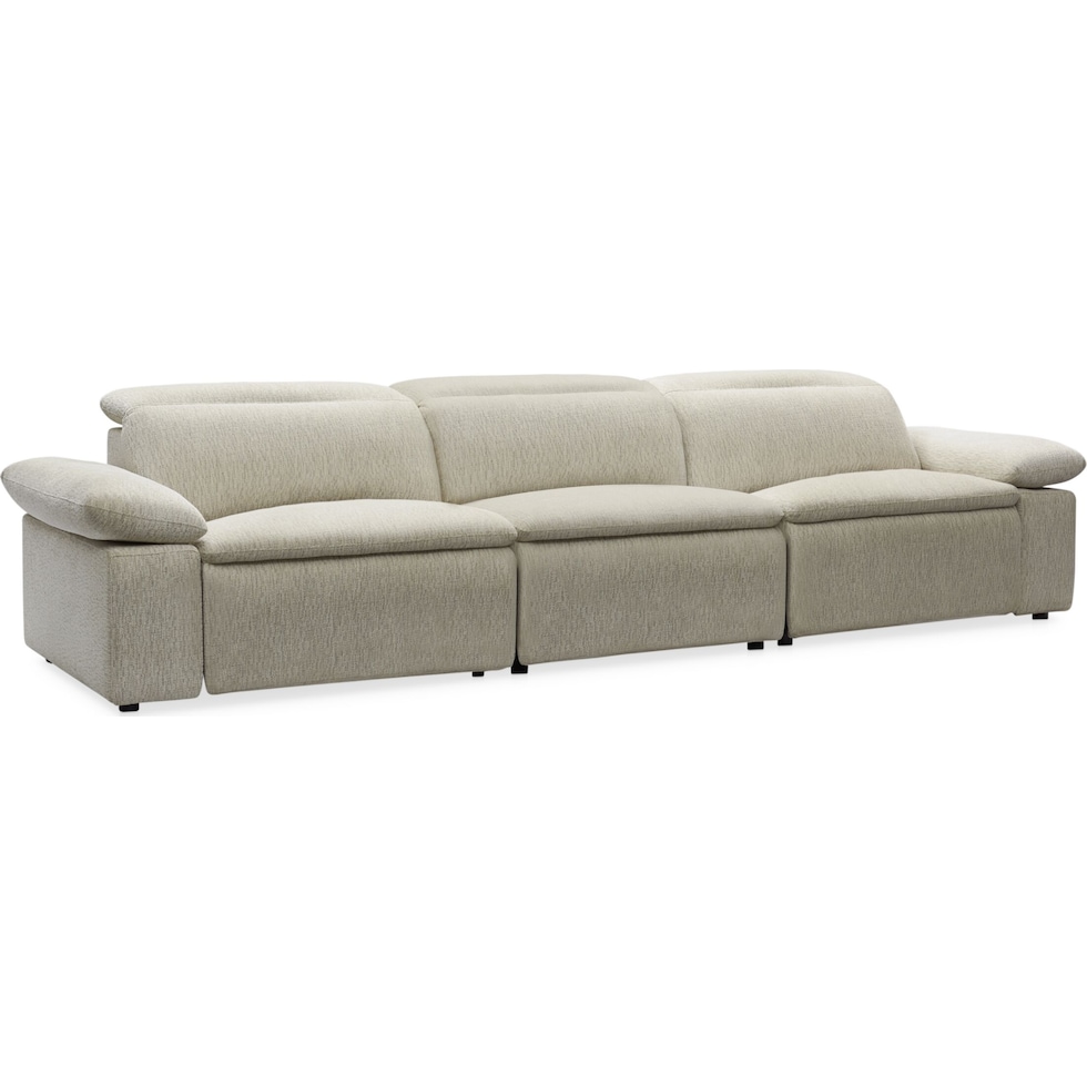 aloft white power reclining sofa   