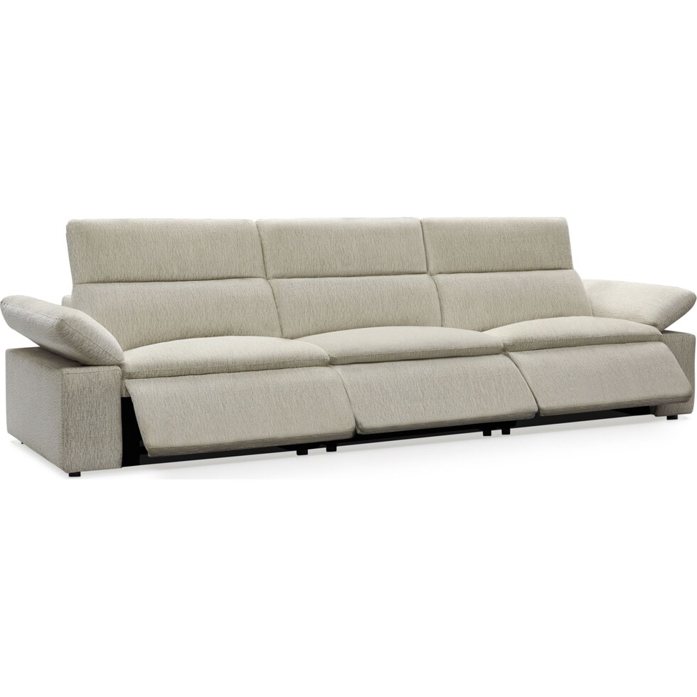 aloft white power reclining sofa   