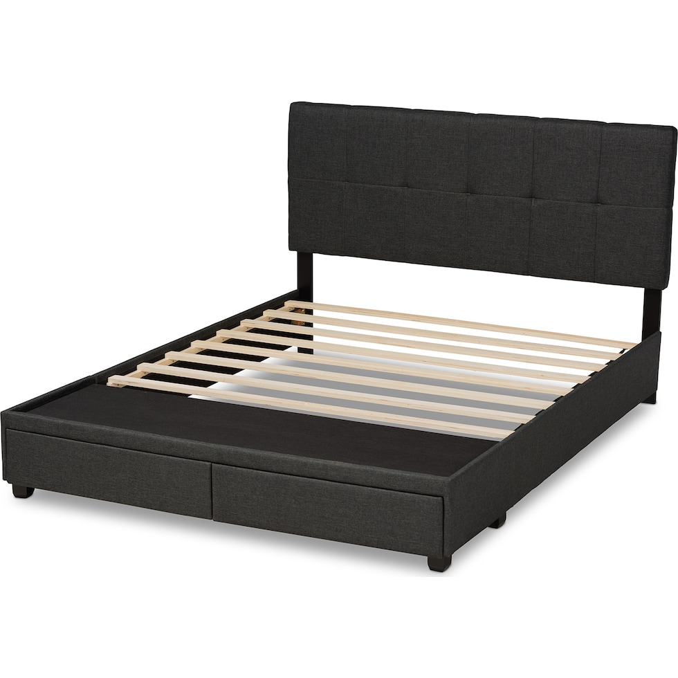 alondra dark grey black king bed   