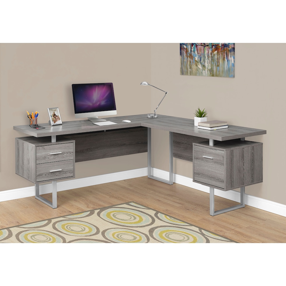 alonzo light brown desk   