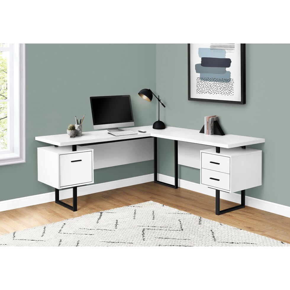 alonzo white desk   