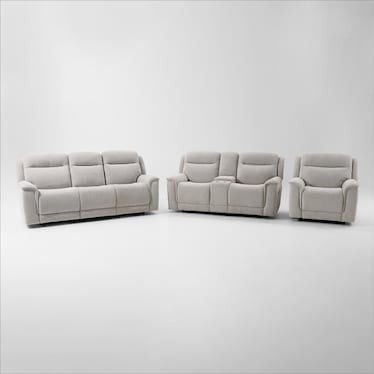 Alto Manual Reclining Sofa, Loveseat and Recliner - Cement