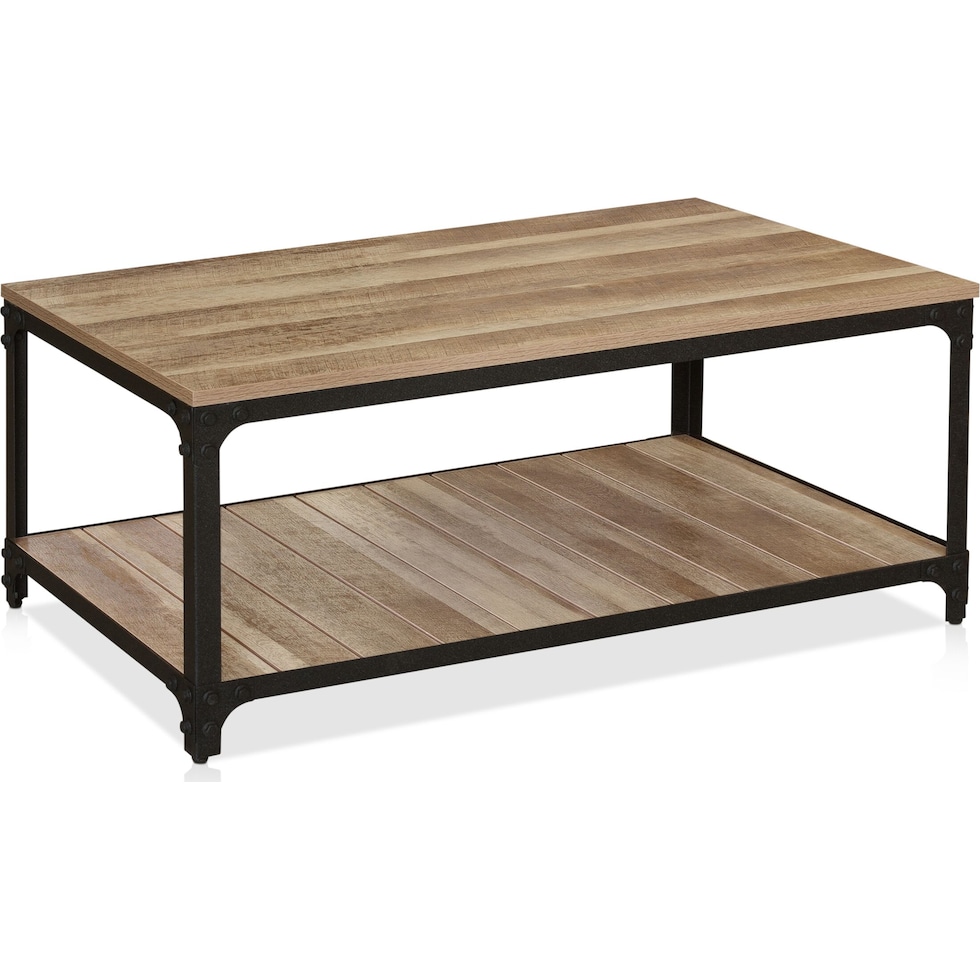 aluma light brown coffee table   