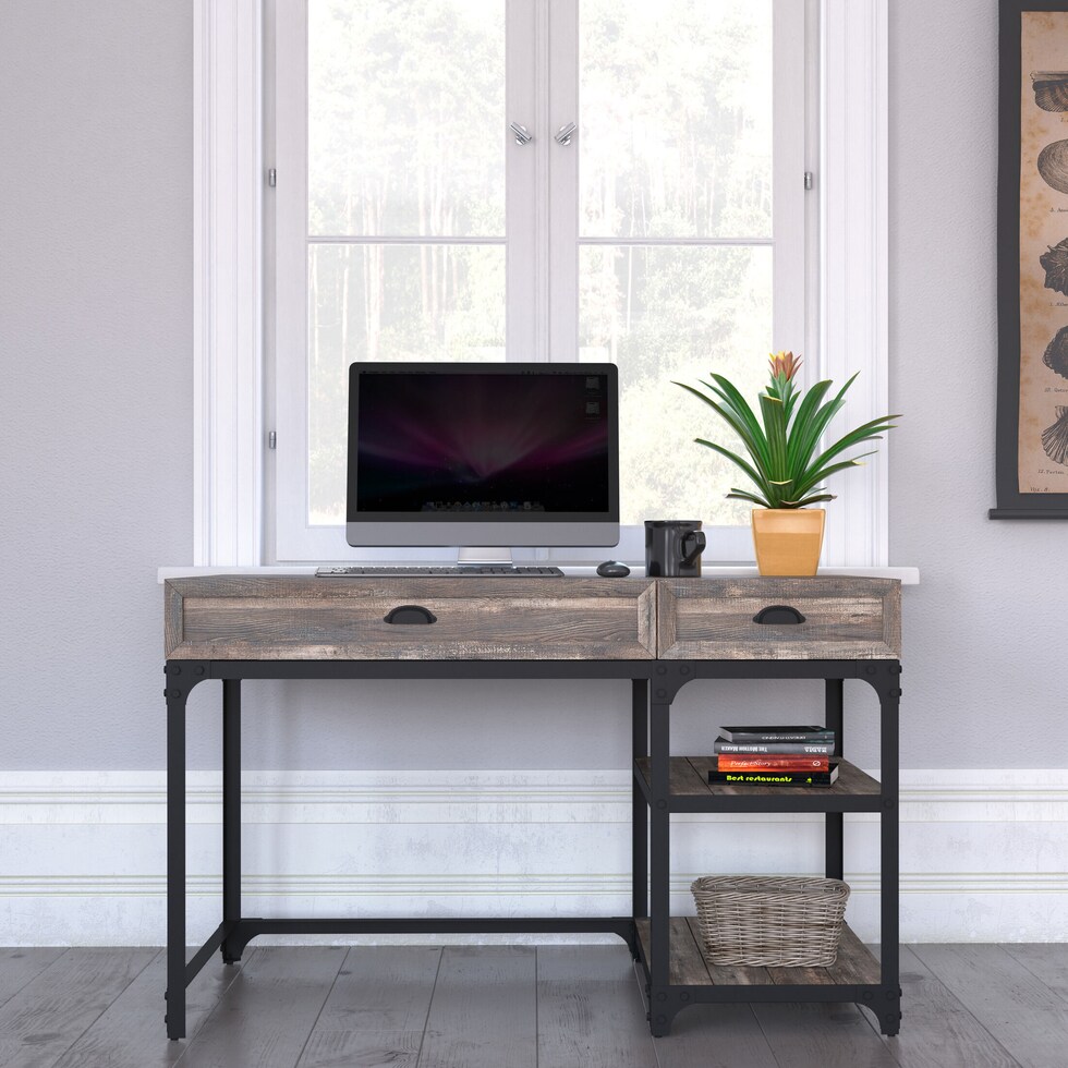 aluma light brown desk   
