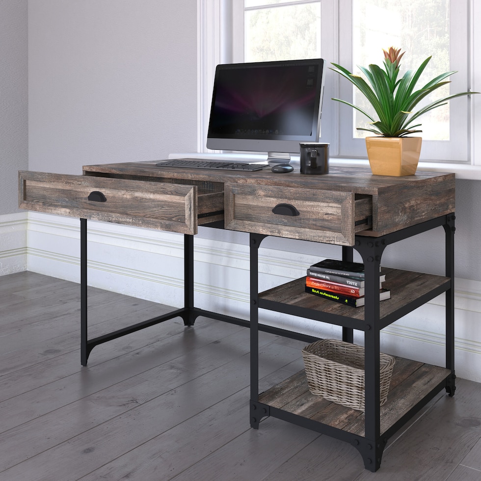 aluma light brown desk   