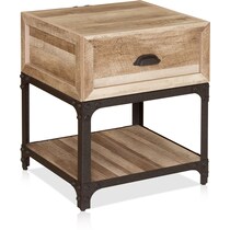 aluma light brown end table   