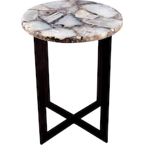 alyona white black end table   