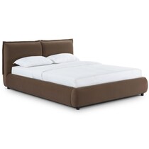 alyse dark brown queen bed   