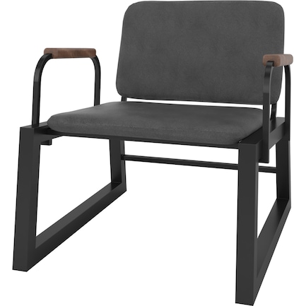 Amadeus Faux Leather Accent Chair - Black