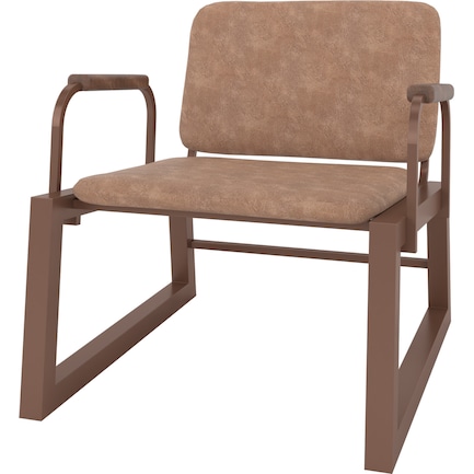 Amadeus Faux Leather Accent Chair - Corten