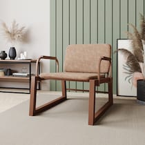 amadeus light brown accent chair   
