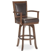 ambassador dark brown bar stool   