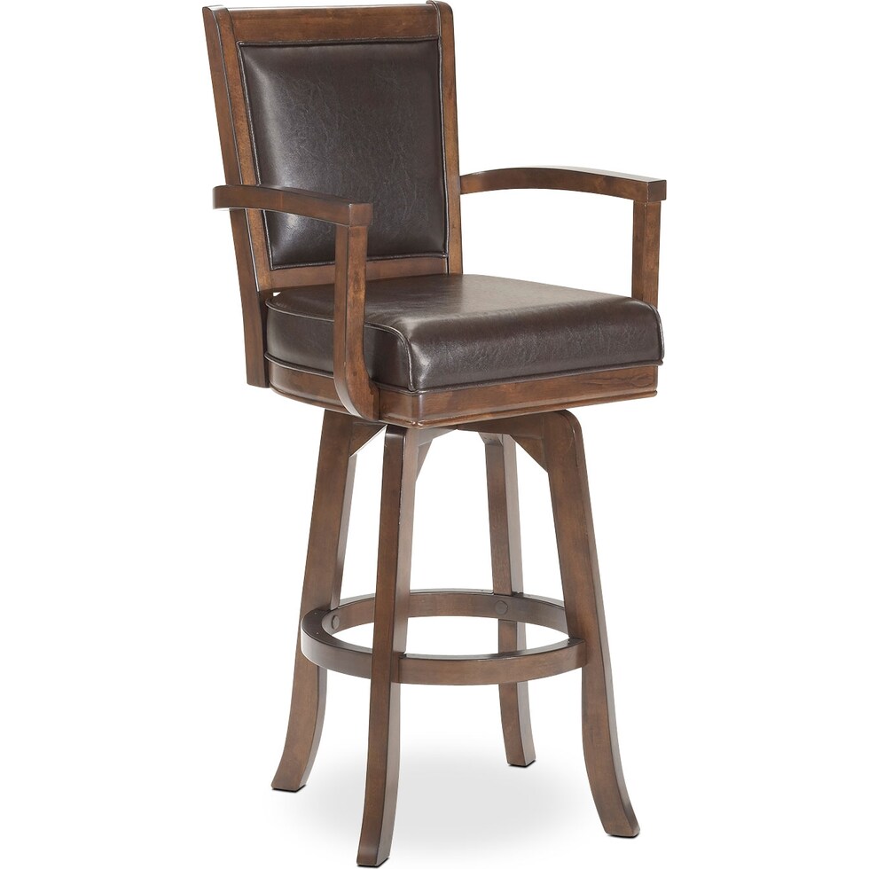 ambassador dark brown bar stool   
