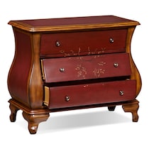 ambel brown and red accent chest   