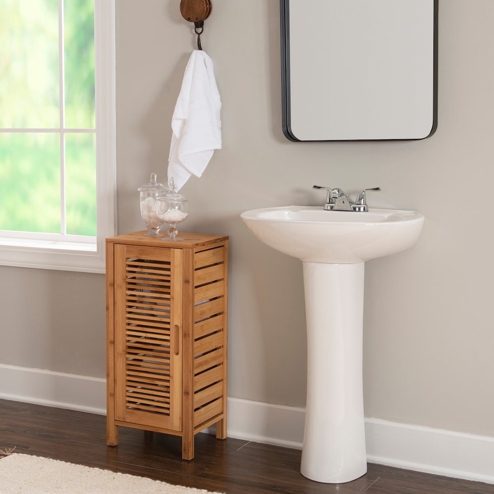 ambel light brown accent cabinet   