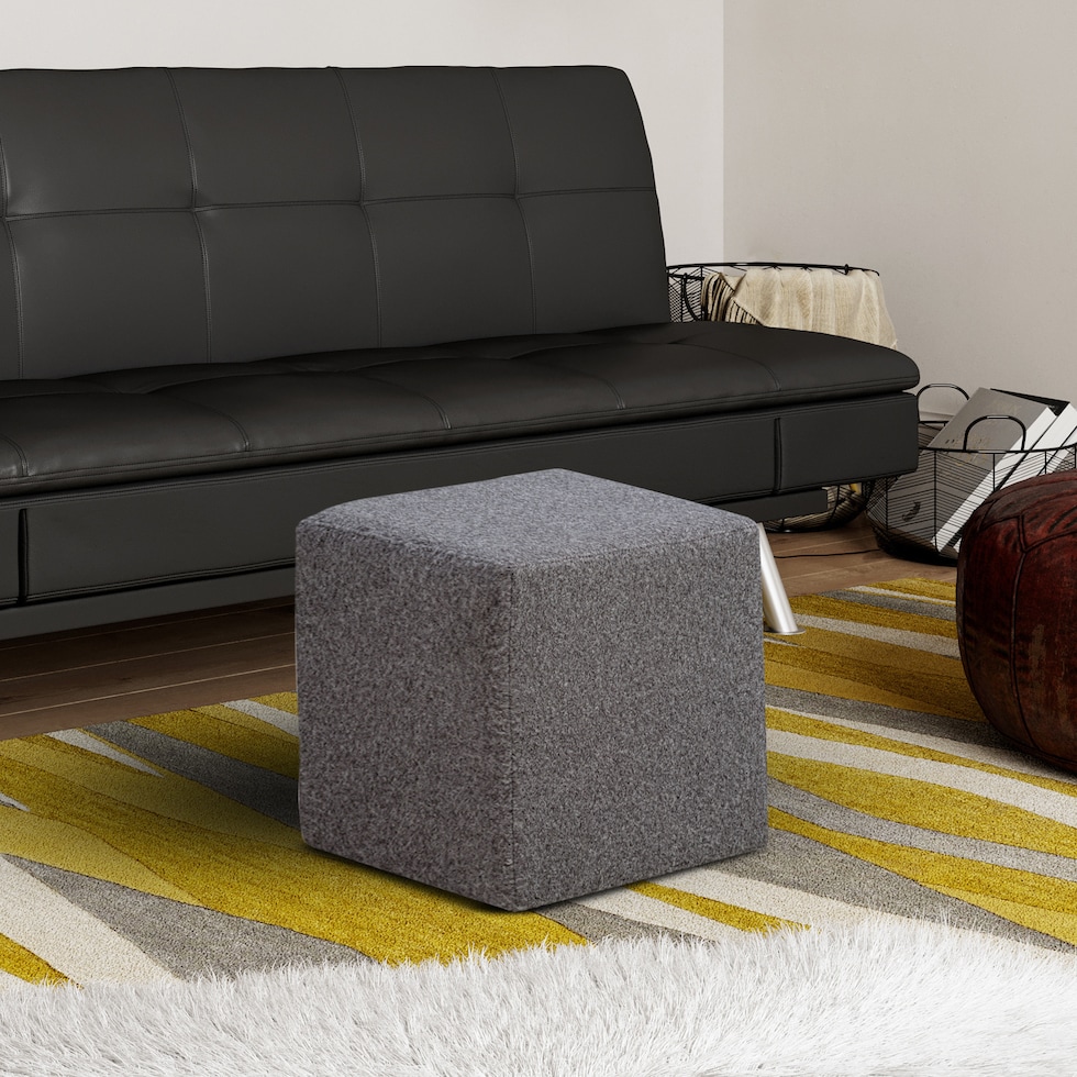 ambre gray ottoman   