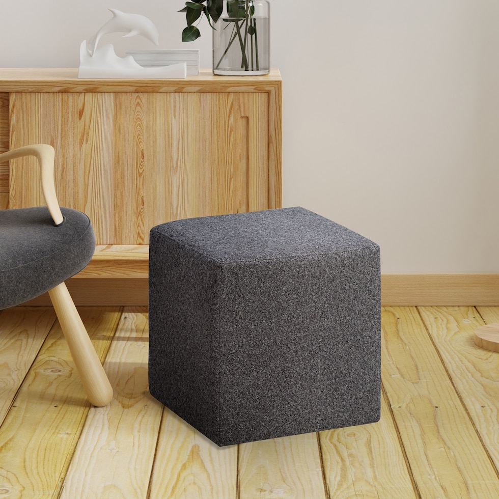 ambre gray ottoman   