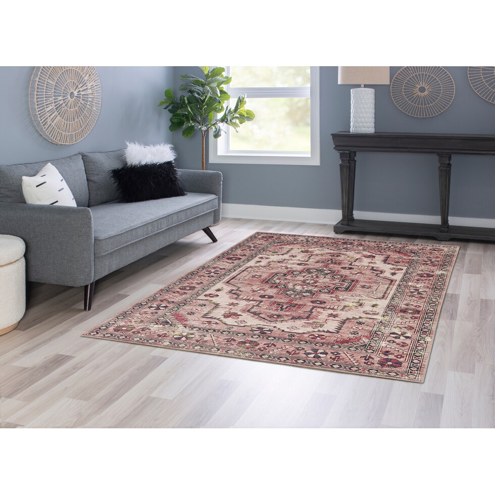 ambrose red area rug  x    