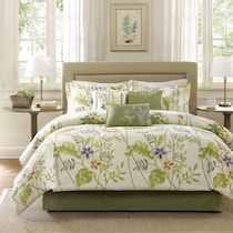 ambrosia green full queen bedding set   