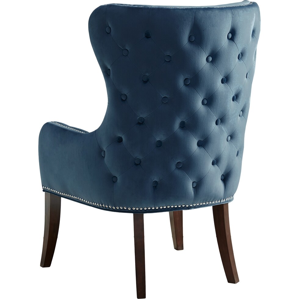 amenadiel blue accent chair   