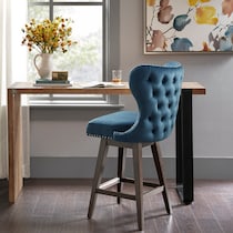 amenadiel blue counter height stool   