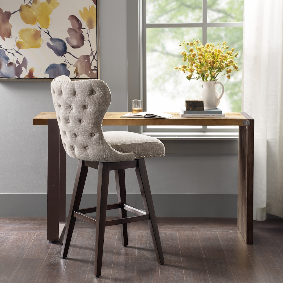 amenadiel light brown bar stool   