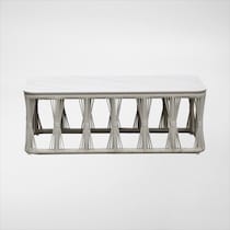 amherst white outdoor coffee table   