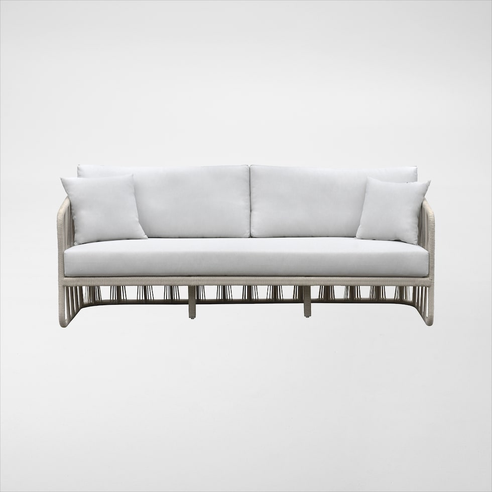 amherst white outdoor sofa   
