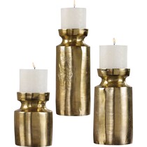 amina gold candleholders   