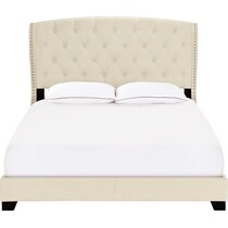 amina white queen bed   