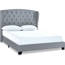 amina white queen upholstered bed   