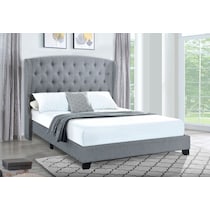 amina white queen upholstered bed   