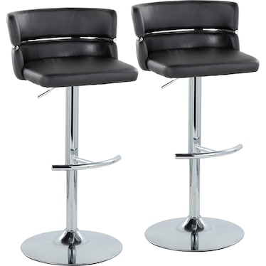 Anabelle Set of 2 Adjustable Swivel Bar Stools