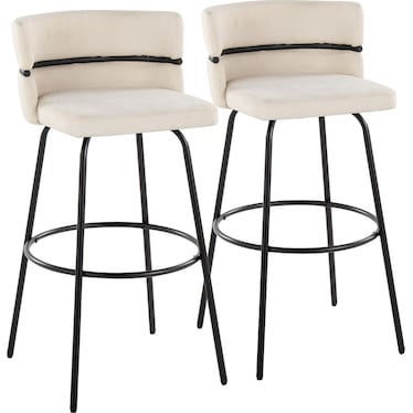 Anabelle Set of 2 Swivel Bar Stools