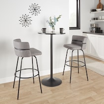 anabelle gray black bar stool   
