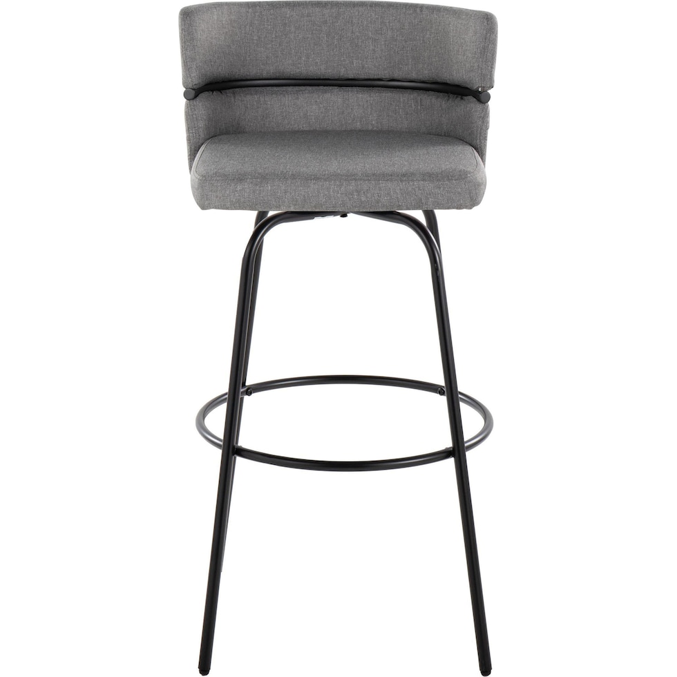 anabelle gray black bar stool   