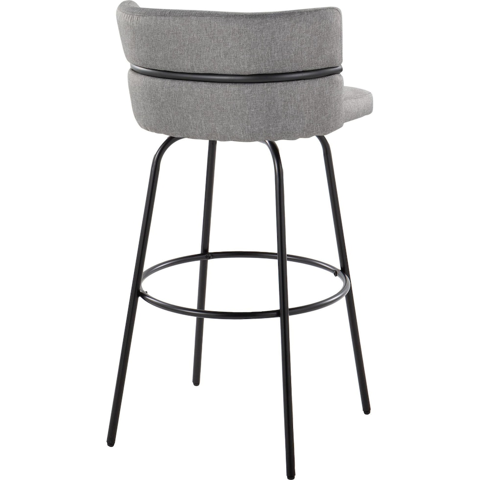 anabelle gray black bar stool   
