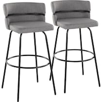 anabelle gray black bar stool   