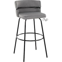 anabelle gray black bar stool   