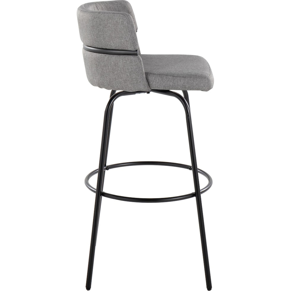anabelle gray black bar stool   