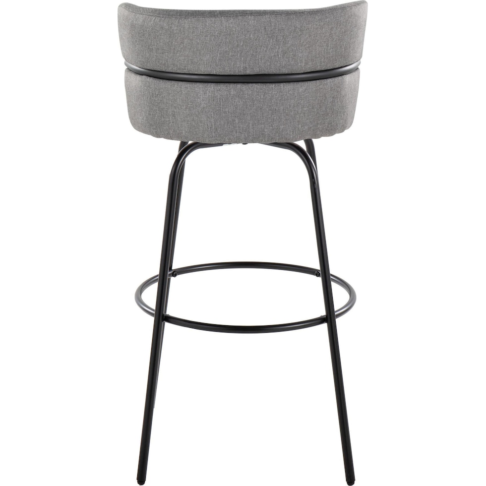 anabelle gray black bar stool   