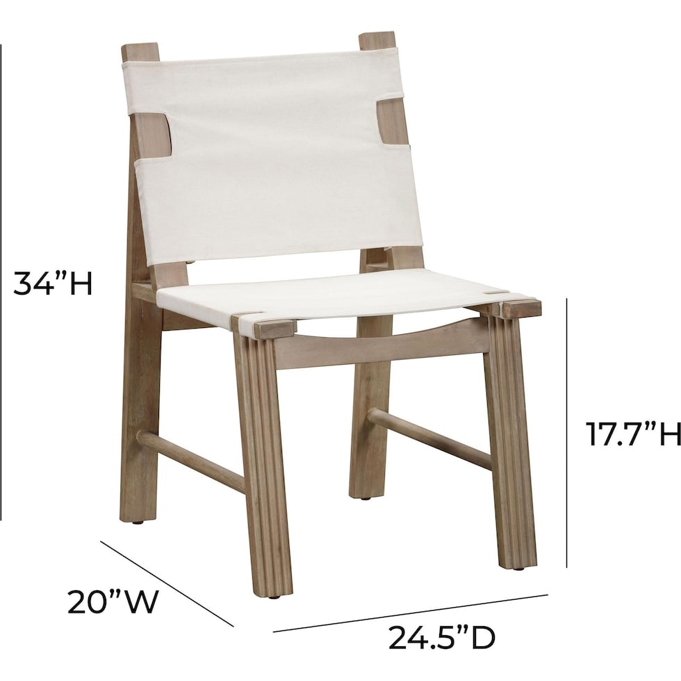 anaheim white dining chair   