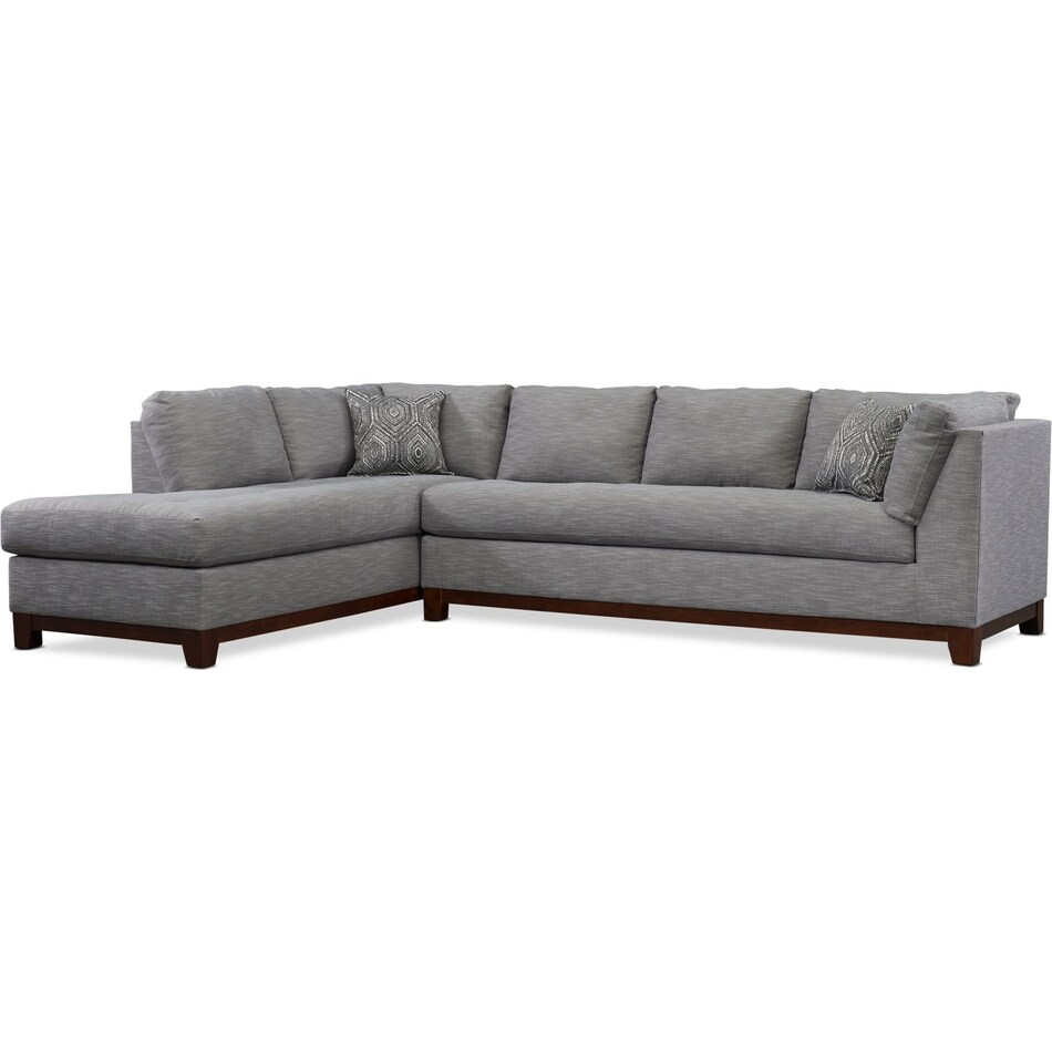 anderson gray  pc sectional with left facing chaise   