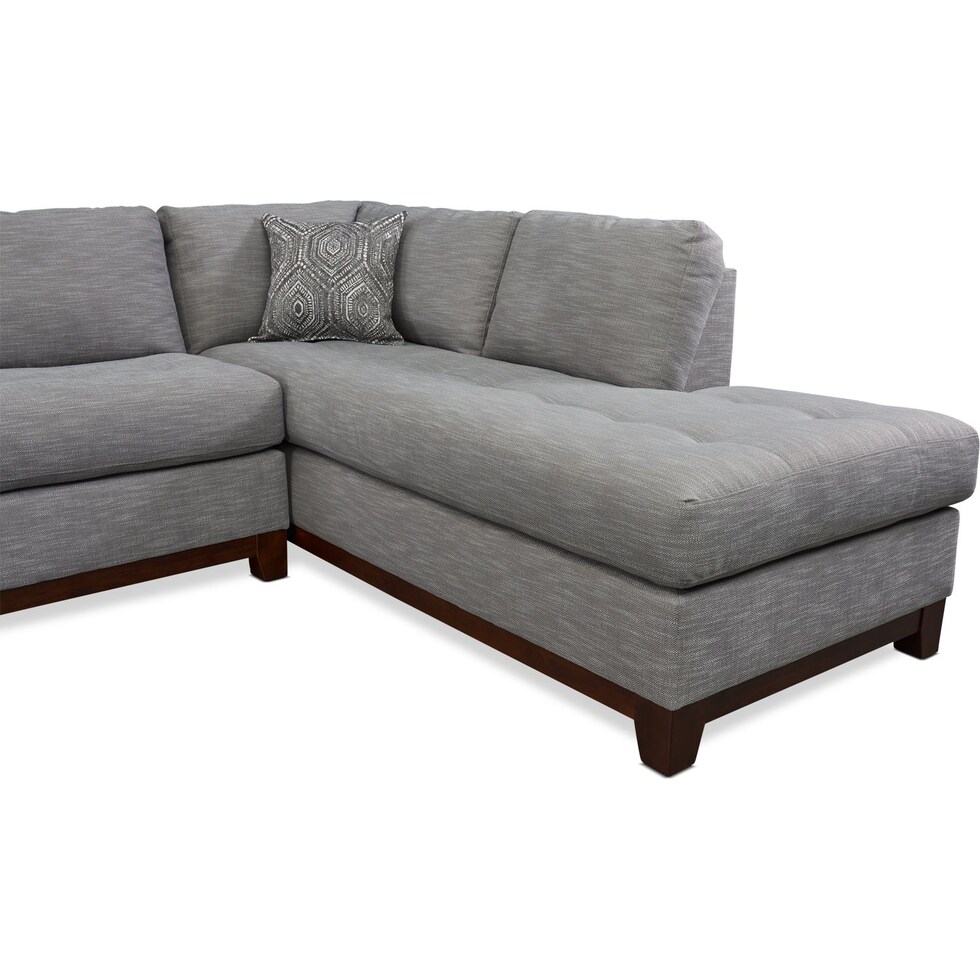 anderson gray  pc sectional with right facing chaise   